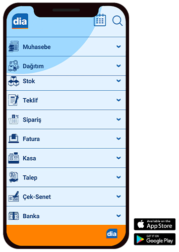 Dia Mobil uygulaması ile her yerden verilerinize ulaşın.